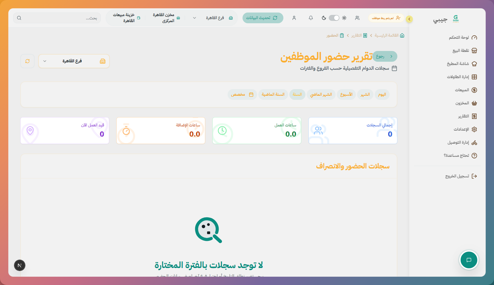 تقرير الحضور