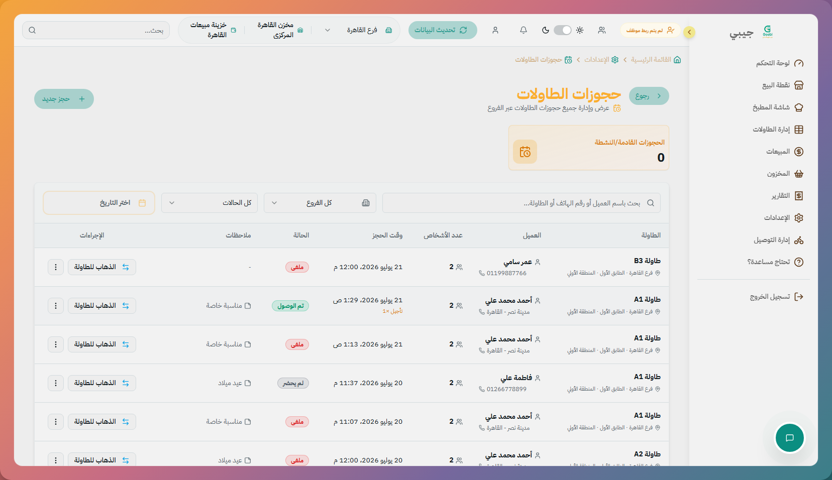 الحجوزات